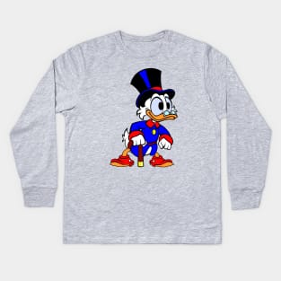 Scrooge McDuck Kids Long Sleeve T-Shirt